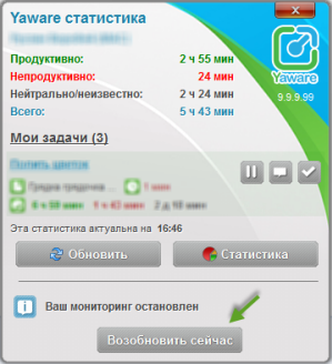 мониторинга работы сотрудника 